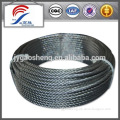 ASTM 7X7 9/64" galvanized steel wire rope